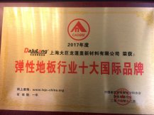 Dajulong Flooring Wins Ten Brands of Elastic Flooring in2017